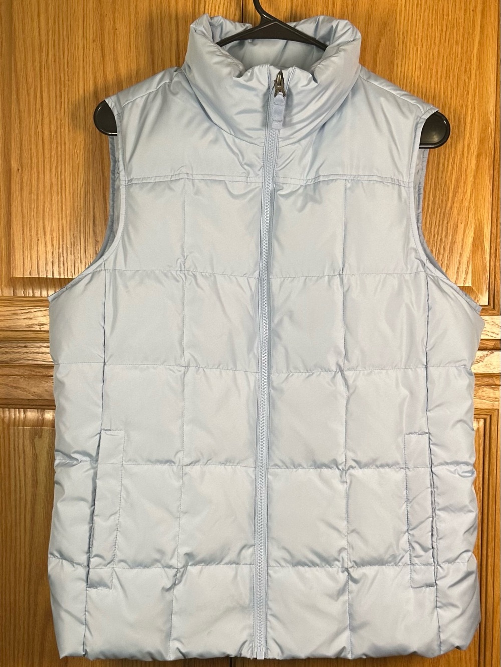 Lands' End Pale Blue Quilted Puffer Vest